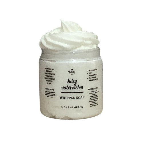 Juicy Watermelon Whipped Soap white background