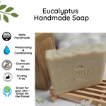 Eucalyptus Handmade Soap Benefits Card Great for skin and planet no chemicals