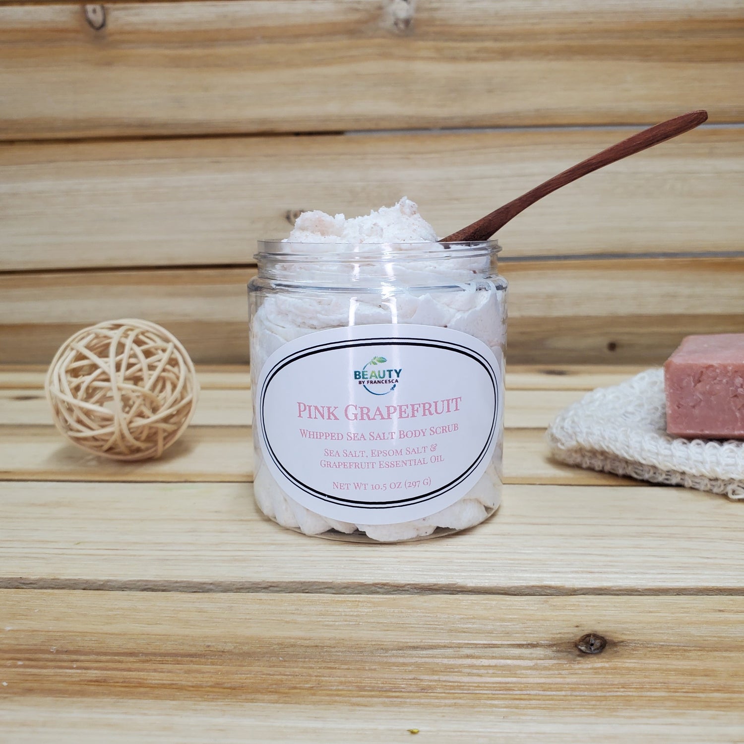 Pink Grapefruit Whipped Sea Salt Body Scrub