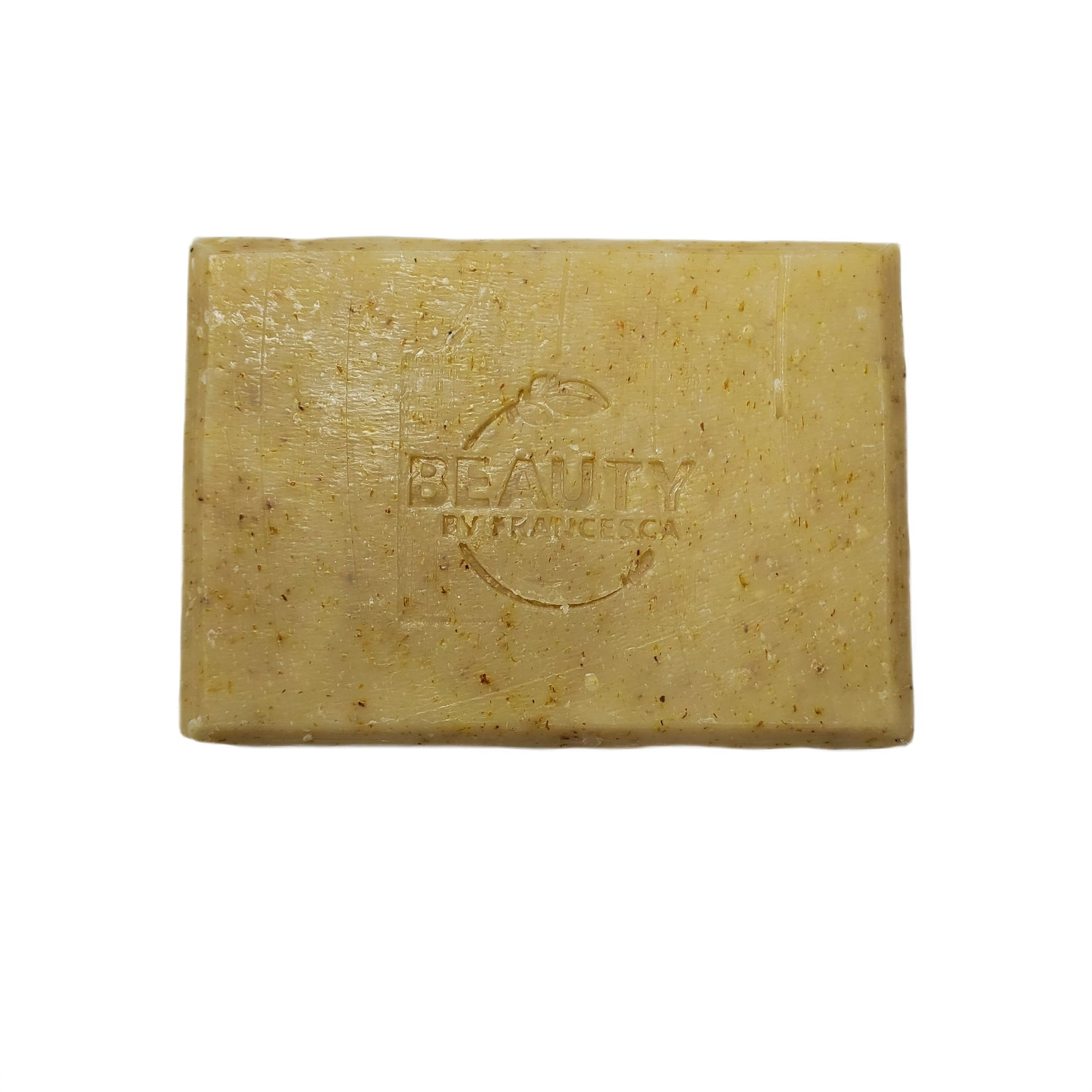 4 ounce Chamomile Calendula Handmade Soap Bar with Logo Brand in center