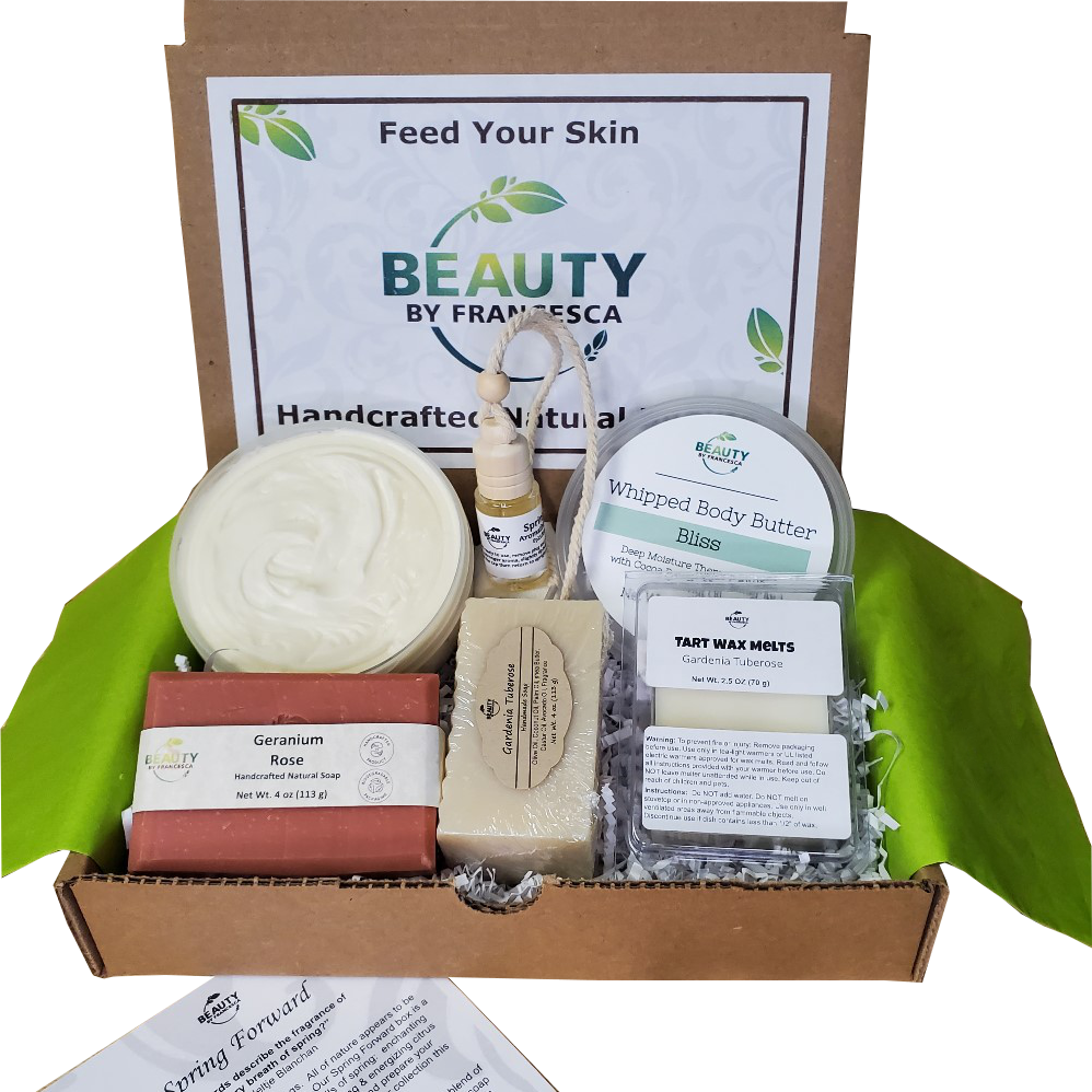 handmade natural skincare selfcare box open